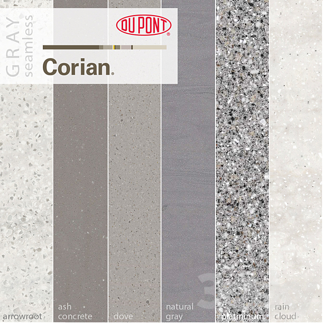 3d Models Stone Dupont Corian Kitchen Countertops Gray 1