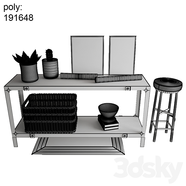 3d Models Other Decorative Objects Pottery Barn Clint Reclaimed
