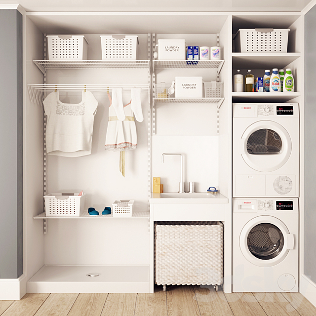 3d Models Household Appliance Washing And Drying Machine Bosch