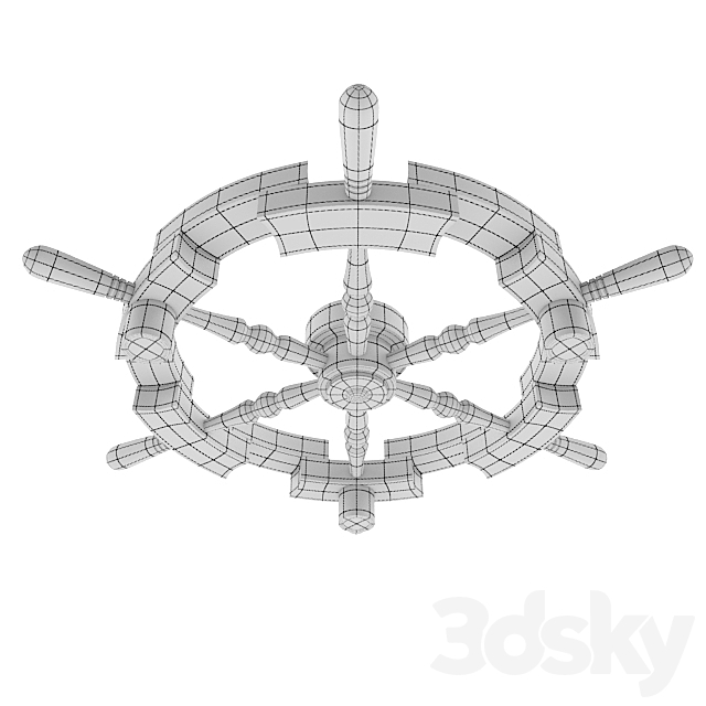 3d models: Ceiling lamp - Chandelier 3-lamp Hand wheel 328 ...