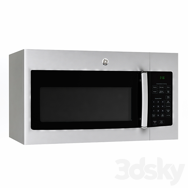 GE Microwave JVM3160RFSS - Kitchen appliance - 3D Models