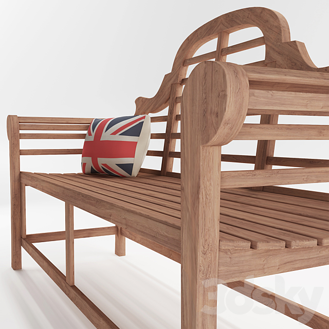 3d Models Other Lutyens Teak Garden Bench