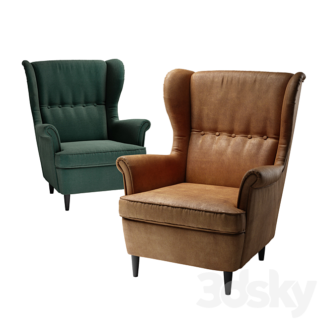 3d Models Arm Chair Ikea Strandmon Wing Chair