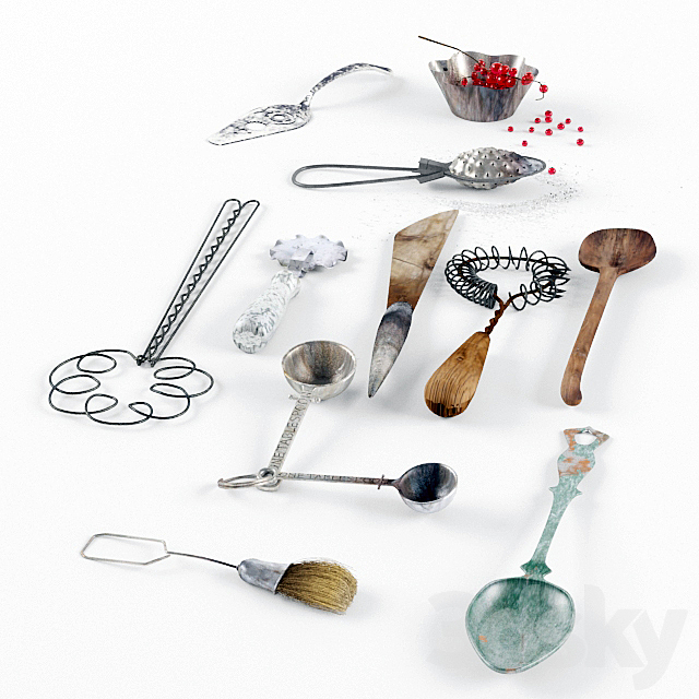 3d models: Other kitchen accessories - Old Kitchen Set