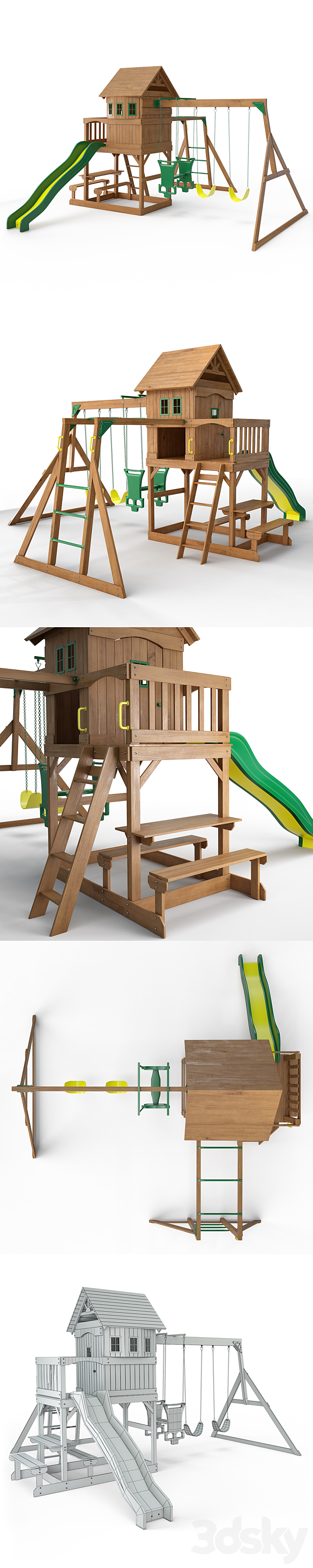 springboro wooden swing set