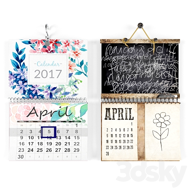 3d Models Other Decorative Objects Wall Calendars