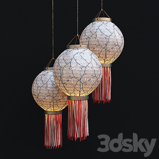 3d Models Chandelier Chinese Lantern Chinese Lantern 2