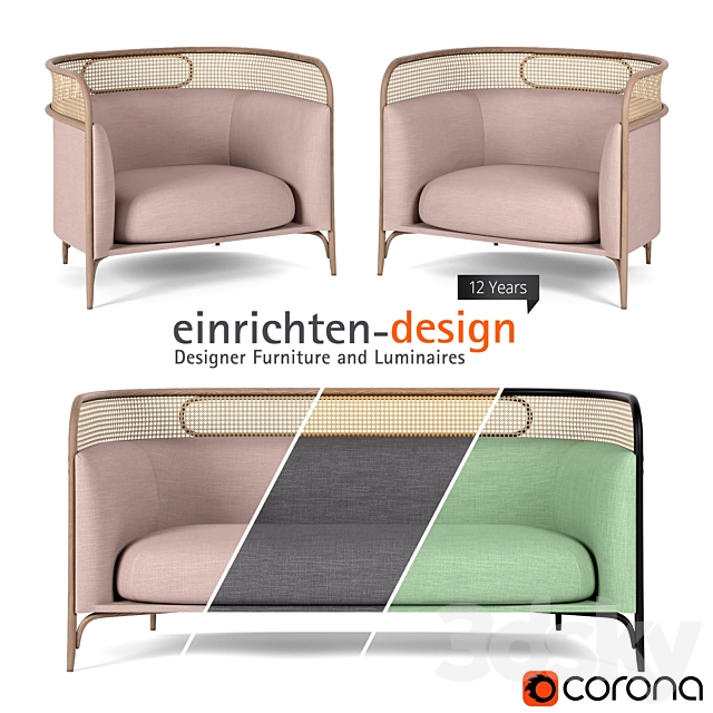 3d Models Sofa Targa Lounge Armchair And Sofa