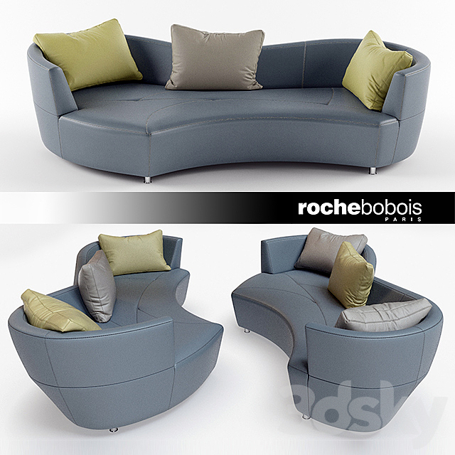 3d Models Sofa Digital Large Round 3 Seat Sofa By Roche Bobois