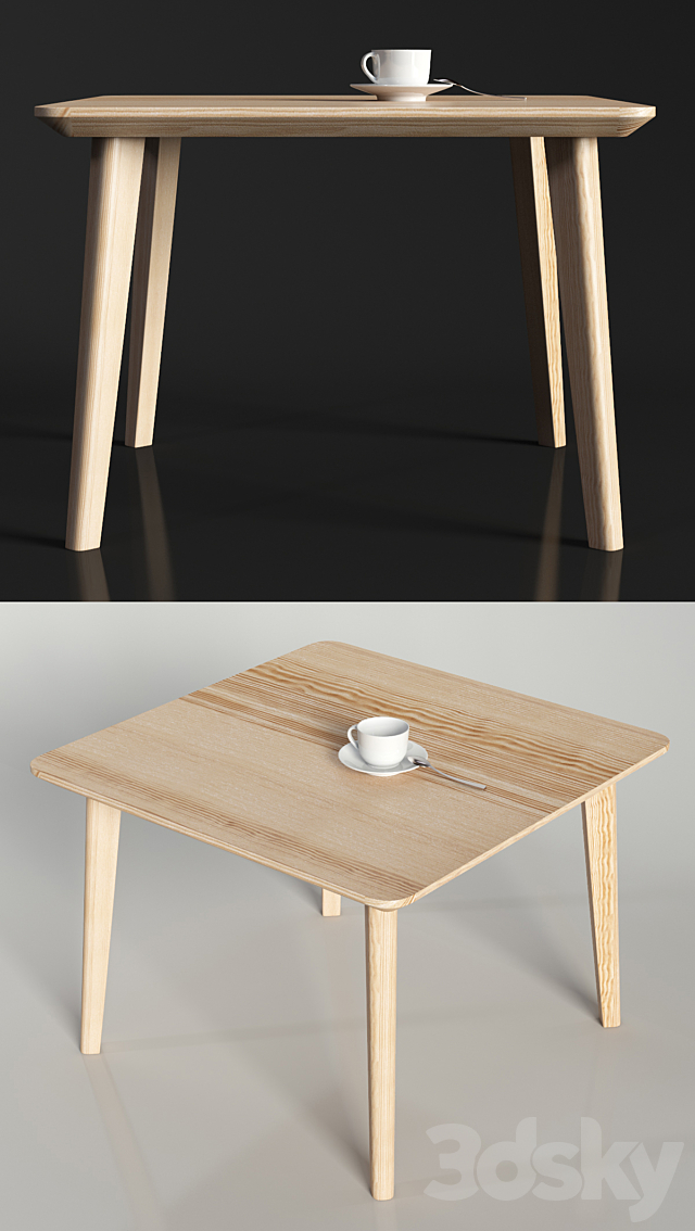 3d models: Table - IKEA LISABO coffe table 70cm