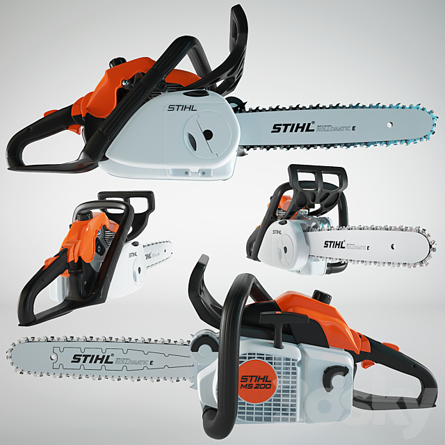 Chain saw STIHL MS200 Miscellaneous 3D Models