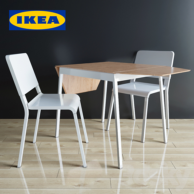 3d Models Table Chair Folding Table And Chair Ikea Ps 2012 Theodorez