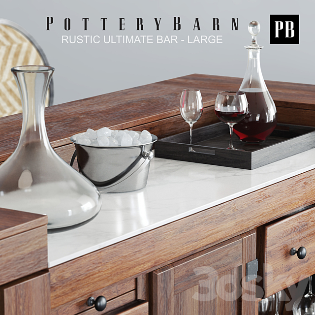 3d Models Other Pottery Barn Rustic Ultimate Bar