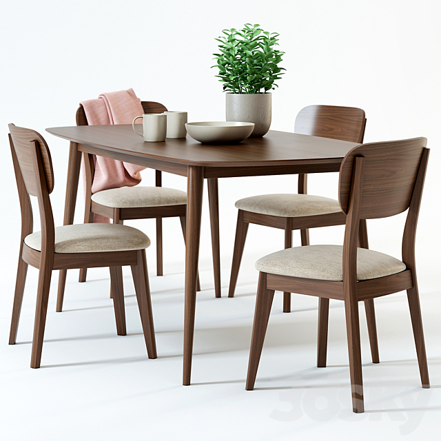 Scandinavian Designs Juneau Dining, Scandinavian Design Dining Table And Chairs