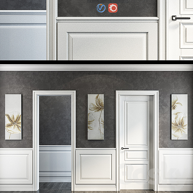 3d Models Decorative Plaster Stucco Molding For Walls 3
