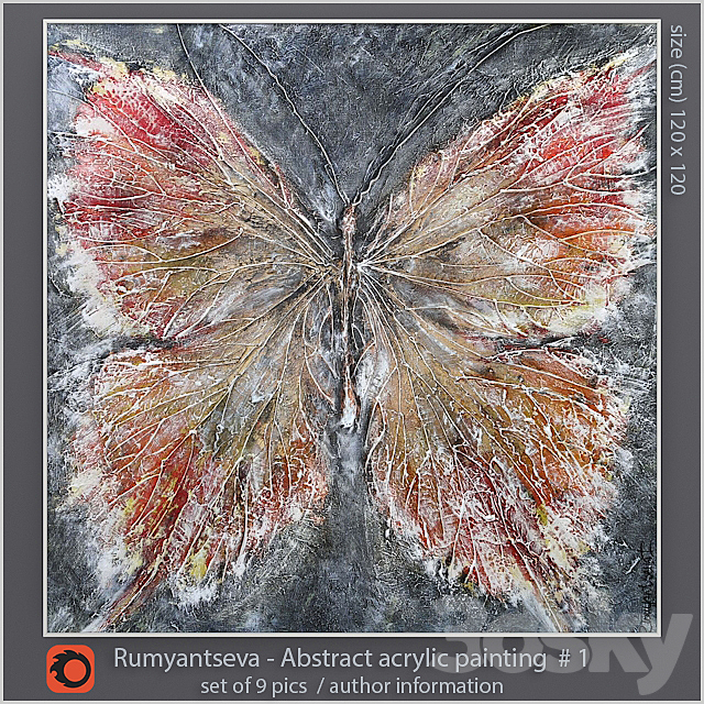 Download 3d Models Frame Acrylic Painting 11