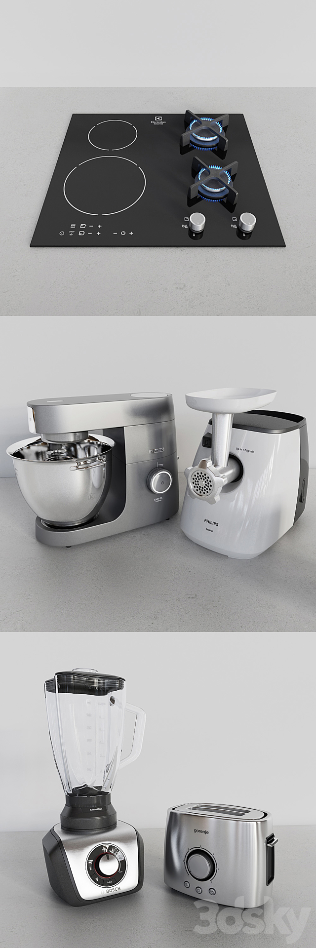 3d models Kitchen appliance Kitchen Electronics set