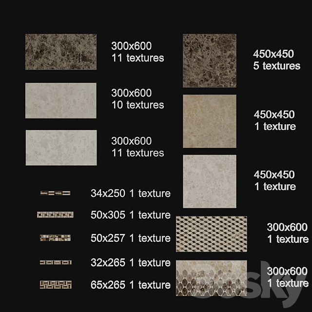 3d models tile tile kale emperador