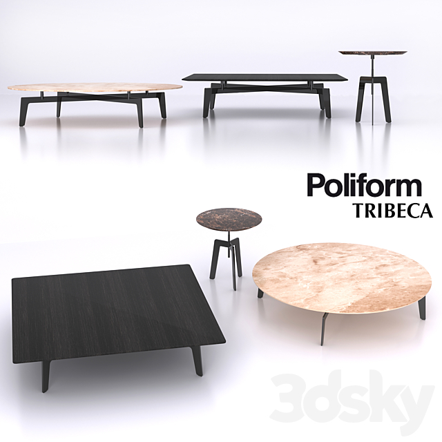 Coffee Table Poliform Tribeca 3d Models Coffee Table Poliform Tribeca, Tribeca Side Table