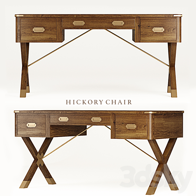 3d Models Table Hickory Chair Asheworth Campaign Desk Hickory Chair Asheworth Campaign Desk