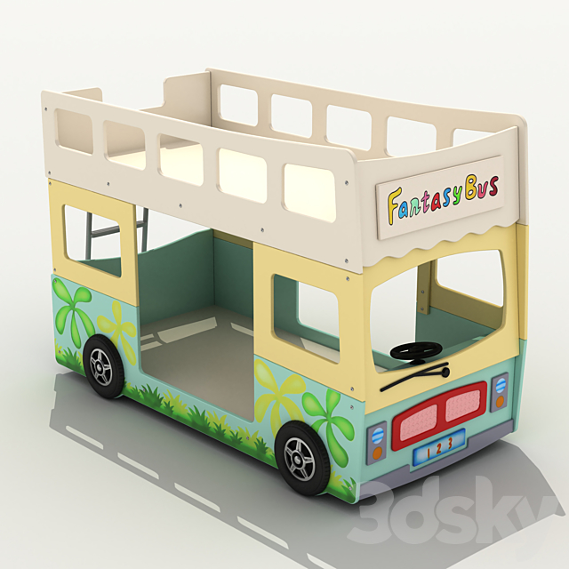Bunk Bed Bus 3d Models 3dsky, Bus Bunk Bed