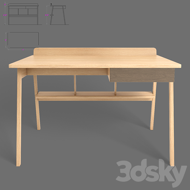 3d Models Table Study Table