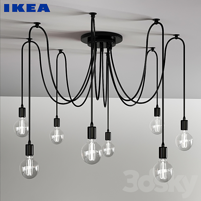 3d Models Chandelier Lampe Araignee Ikea