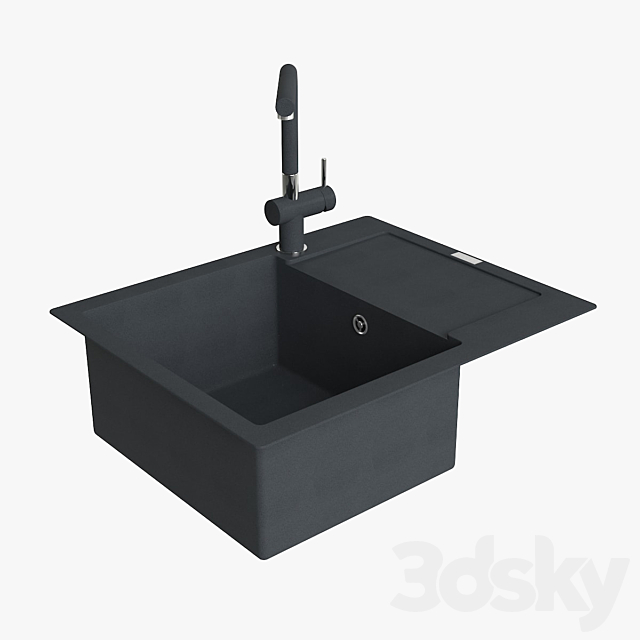 3d Models Sink Franke Maris Sink Mrg 611 62 Fragranite Onyx