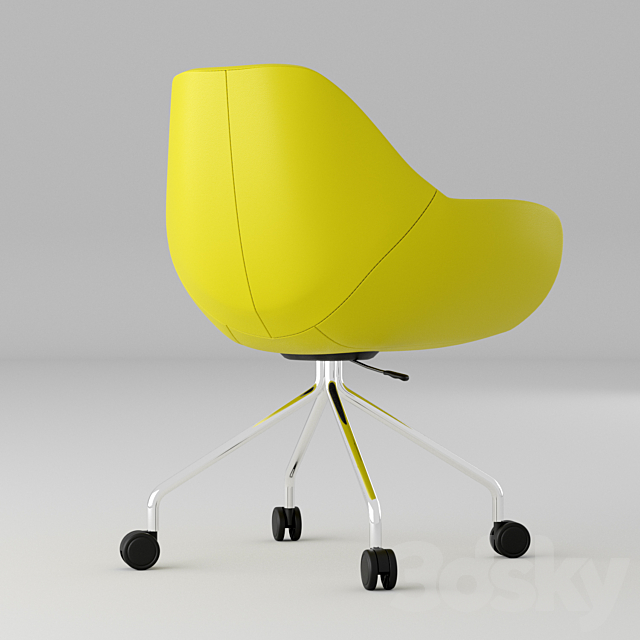 Yellow Leather Office Chair, Yellow Leather Office Chair