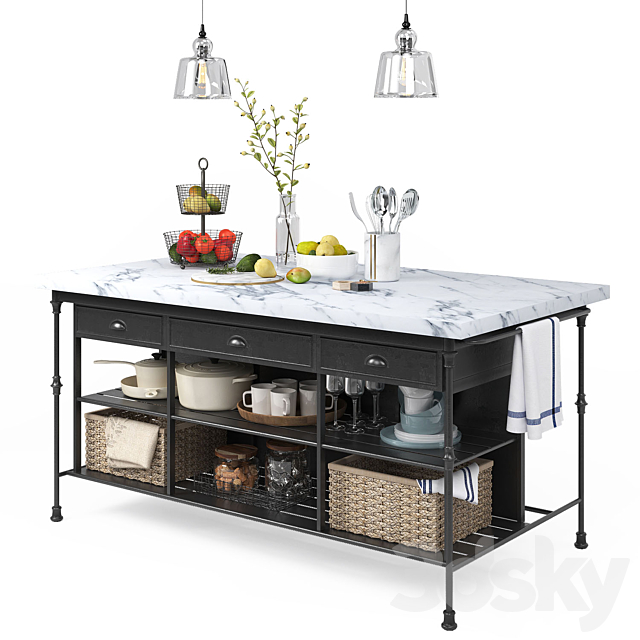 3d Models Other Kitchen Accessories Kitchen Decor Set Crate