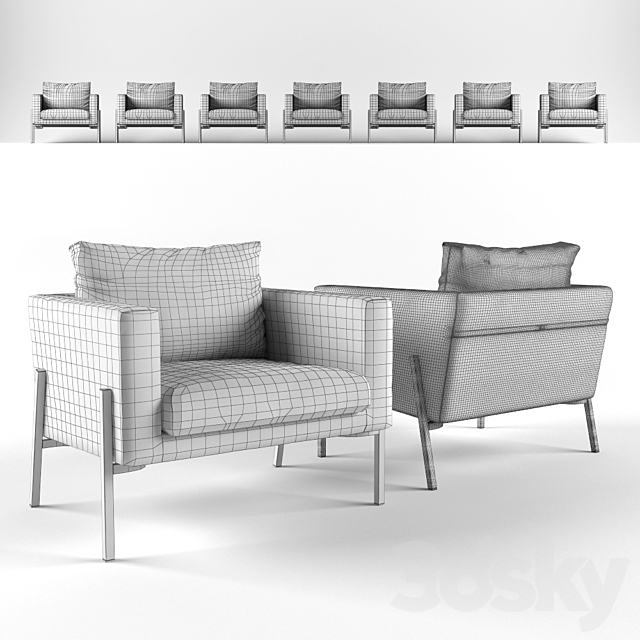 3d Models Arm Chair Ikea Koarp