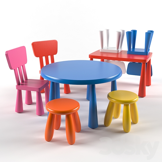3d Models Table Chair Ikea Mammut