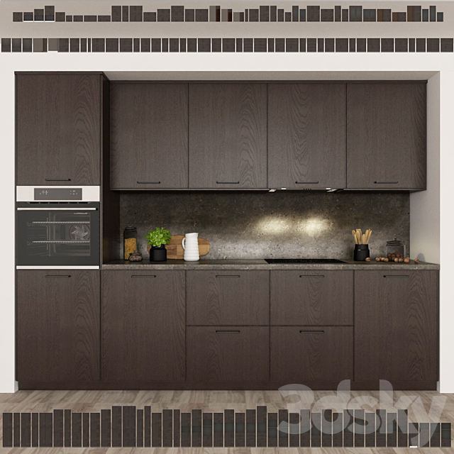 3d Models Kitchen Kitchen Ikea Method Ekestad Brown