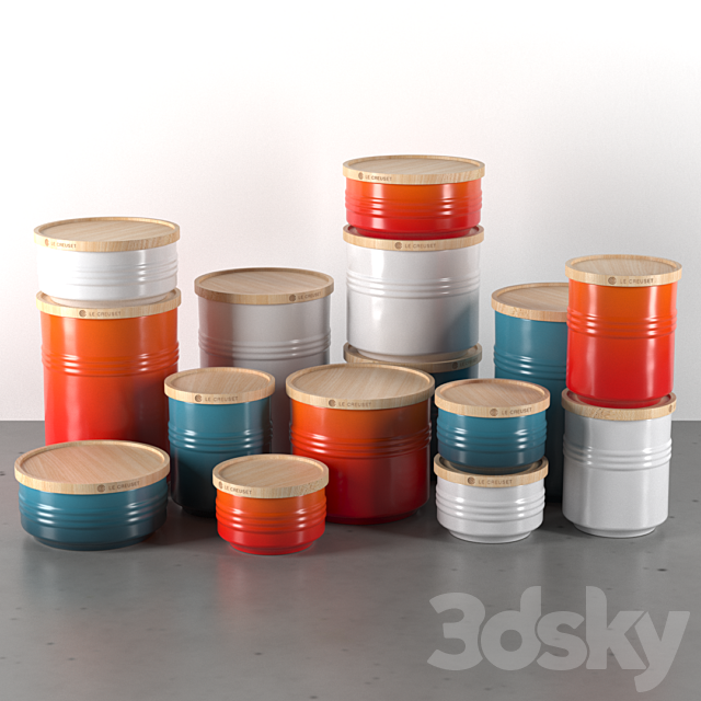 3d Models Tableware Le Creuset Storage Jars With Wooden Lid It is so much more attractive than either a maxwell house or. le creuset storage jars with wooden lid