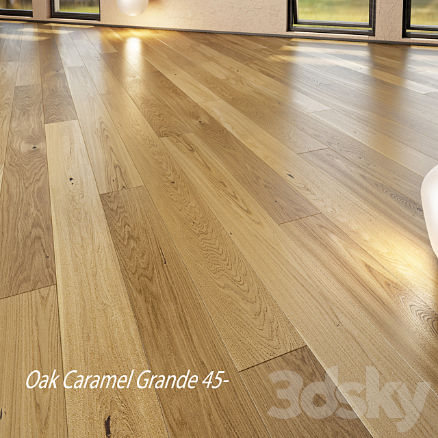 Barlinek Floorboard - Pure Line - Oak Caramel Grande - Wood - 3D Models