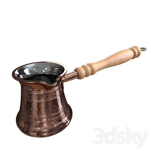 Cezve Ibrik Briki with Wooden Handle 