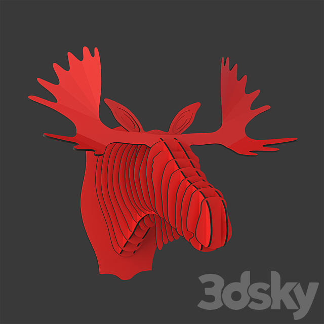 3d Models Other Decorative Objects Fred Cardboard Moose Head