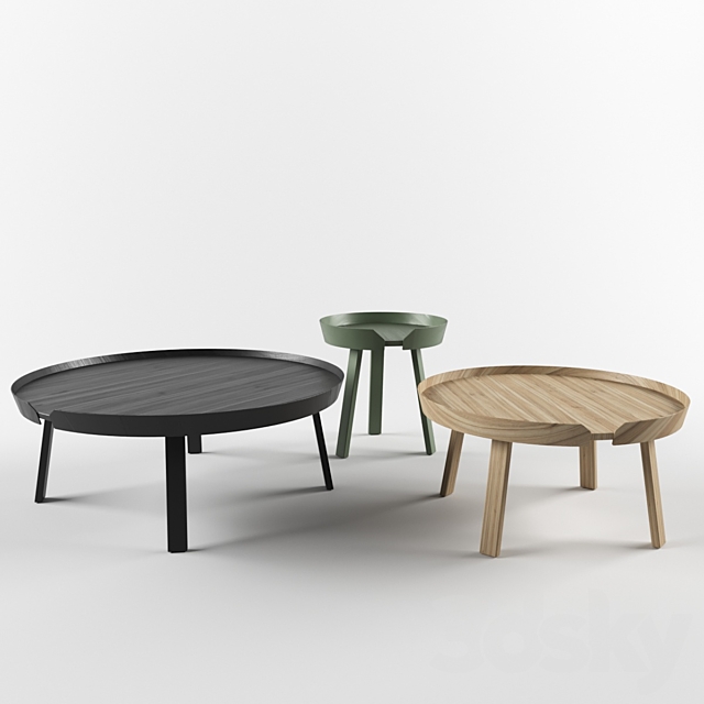 3d Models Table Muuto Around Coffee Table
