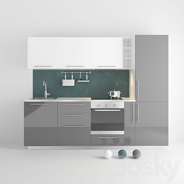 3d Models Kitchen Ikea Metod Complete Kitchen Set 3 Colors Mit der passenden app kannst du selber deine neue küche planen. 3d models kitchen ikea metod