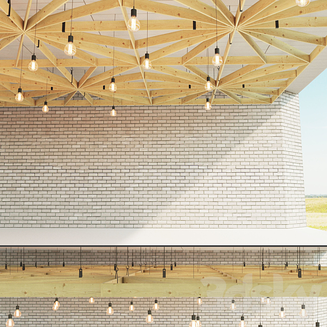 3d Models Miscellaneous Wooden Suspended Ceiling 5