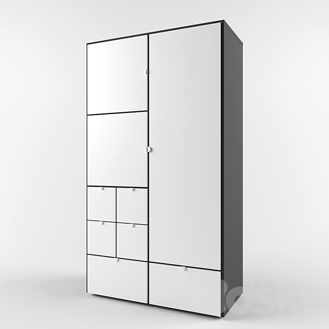 3d Models Wardrobe Display Cabinets Visthus Wardrobe Ikea