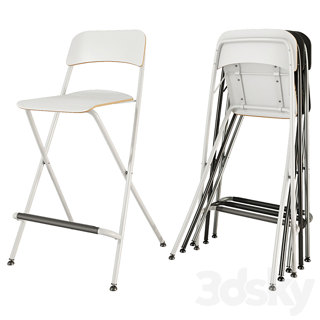 Bar Chair Ikea Franklin 3d Models, Ikea Franklin Bar Stool White