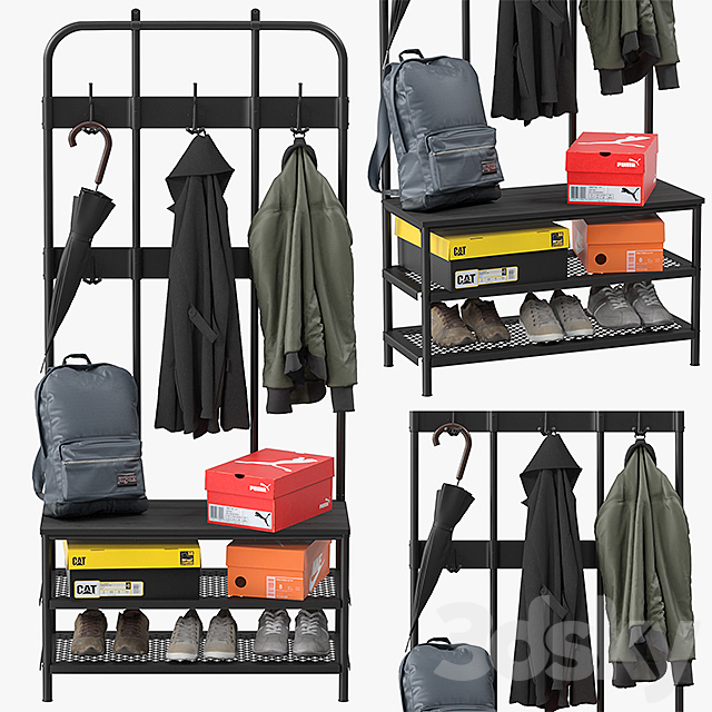 3d Models Clothes Ikea Pinnig Coat Rack