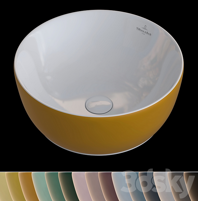 3d Models Wash Basin Villeroy Boch Artis Color
