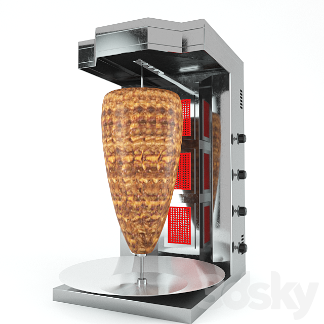 3d Models Restaurant Shawarma Machine