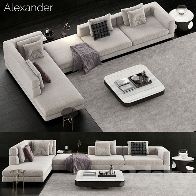 3d Models Sofa Minotti Alexander Sofa