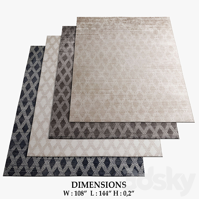 Restoration Hardware Rugs_104 Carpets 3D Models