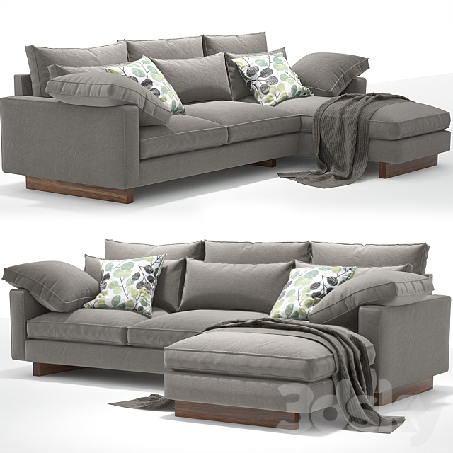 3d Models Sofa West Elm Harmony Down Filled Chaise Sectional
