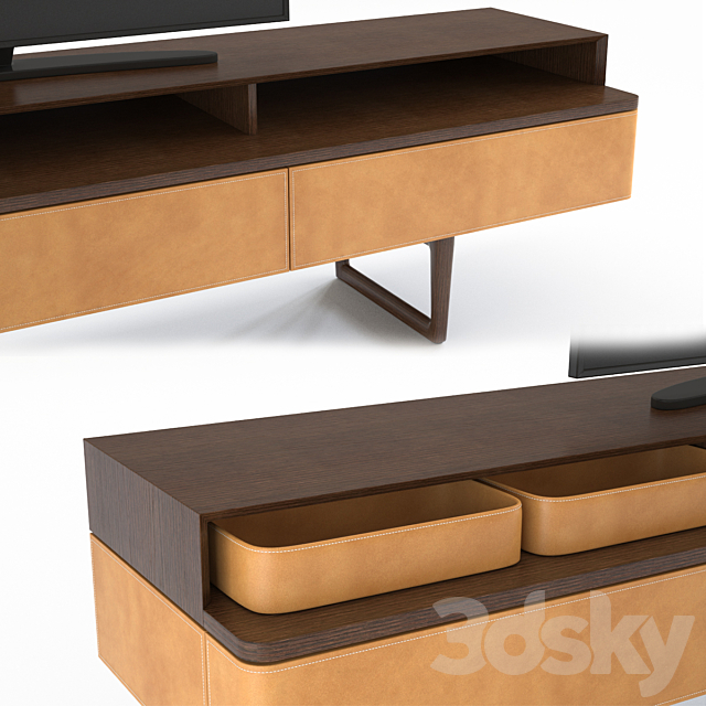 3d Models Sideboard Chest Of Drawer Cabinet For Tv Poltrona Frau Fidelio Multimedia Cabinet