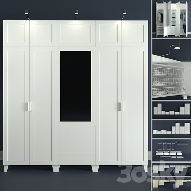 3d Models Wardrobe Display Cabinets The Modular System Of